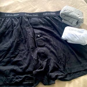 Men’s CALVIN KLEIN XL boxers set of 3 NEW NWT BLACK white Gray